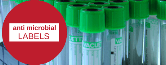 image of anti microbial labels on test tubes