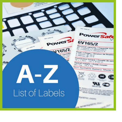 A-Z List of Labels